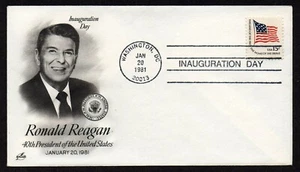 USA, SCOTT # 1597, ARTCRAFT FDC COVER - INAUGURATION OF RONALD REAGAN, YEAR 1981 - Picture 1 of 1
