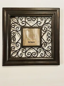 Pier 1 Imports Square Ornate Frame Holds 4x4 Photo - Picture 1 of 4