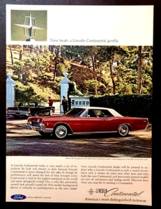 Lincoln Continental Coupe Original 1966 Vintage Print Ad - Picture 1 of 1
