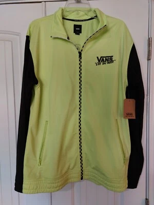 NEW - VAN'S Winners Circle "Off The Wall" Track Jacket Neon Green & Black- Large - Image 1 of 4