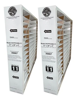 Lennox X6667 (2 Pack)- 21" x 26" x 4" Healthy Climate Filter for PCO-20C MERV 11 - Image 1 of 2