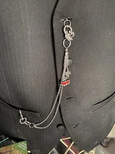 Steampunk/Blinder Camper Van And Umbrella waistcoat chain - Picture 1 of 4