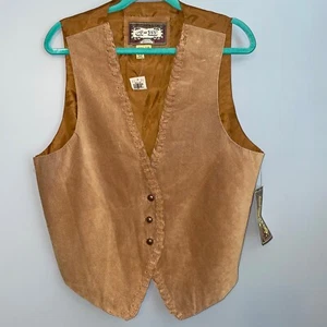 NWT Vintage G-III Global Identity Leather Vest Western Festival Women's Large - Picture 1 of 7