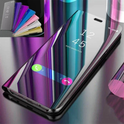 Luxury Mirror View Hard Flip Case Stand Cover For Samsung Galaxy S10 Plus/S10 5G - Image 1 of 4
