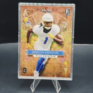 2023 WILD CARD 5 CARD STACKED Quentin Johnston RC Chargers LAVA Parallel 2/5 SSP - Picture 1 of 3