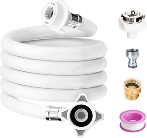 9.8 Ft Portable Washing Machine Hoses, Washer Hoses,Used for Quick Connect of Tw - Picture 1 of 12