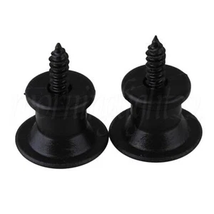 Black Guitar Bass Strap Locks MANDOLIN - Picture 1 of 4