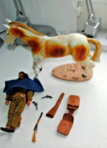 THE LONE RANGER RIDES AGAIN " TONTO + SCOUT " PLAYSET USED ! - Picture 1 of 5