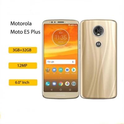 Unlocked Motorola Moto E5 Plus XT1924 3GB RAM 32GB ROM Cellphone Fingerprint - Image 1 of 4