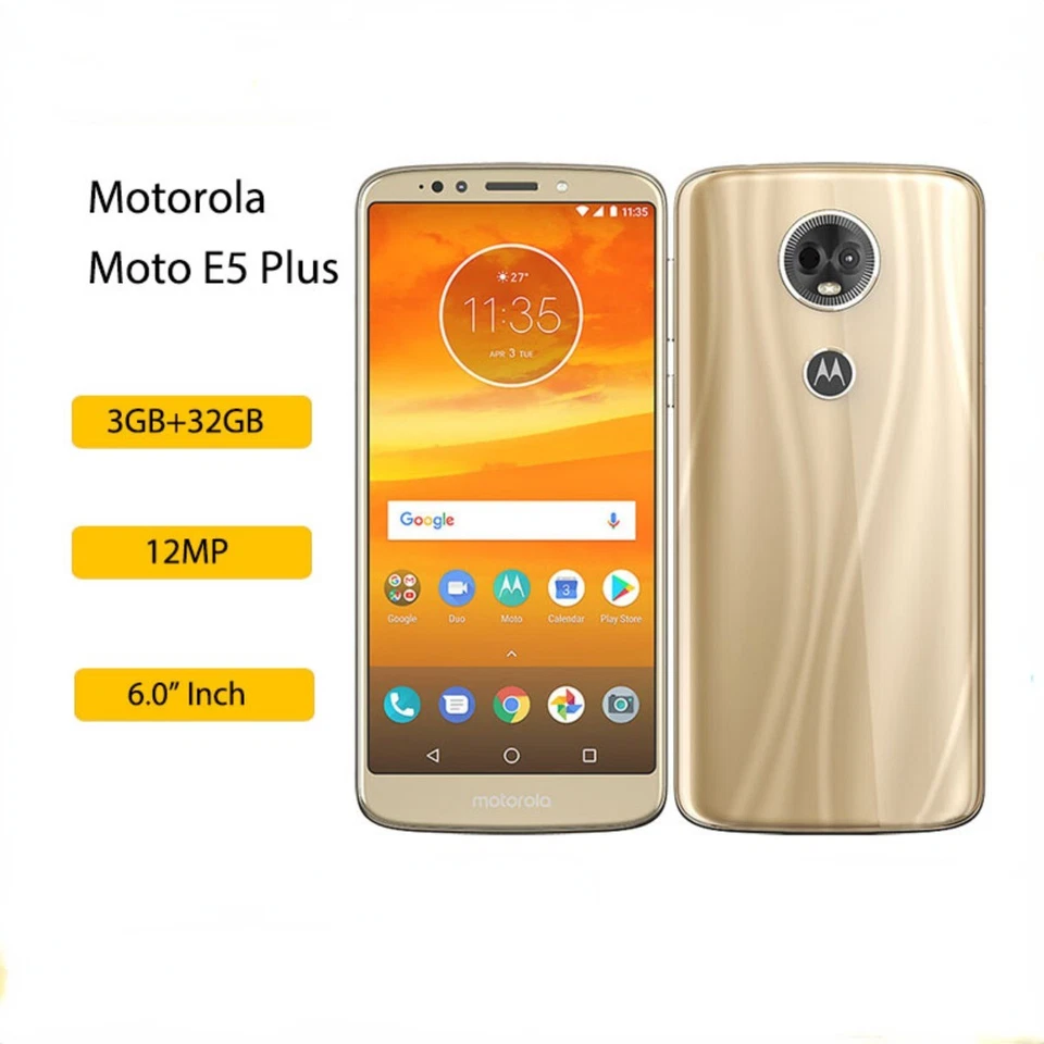 Motorola Moto E5 Plus XT1924 Unlocked 3GB RAM 32GB ROM Cellphone Fingerprint - Immagine 1 di 4
