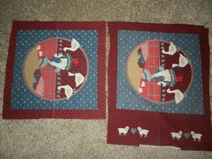 Cranston Cut & Sew Panel Country Calico Farm Girl In Bonnet With Ducks - Picture 1 of 3