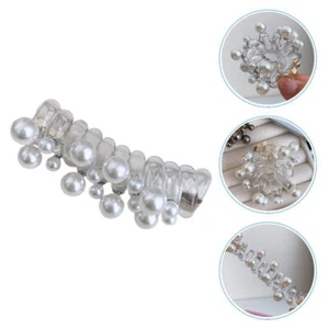 Cravatta per capelli elastica a spirale fascia per capelli con perline supporto coda di cavallo per donna - Foto 1 di 14