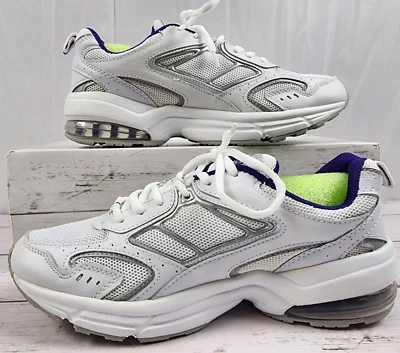 Женские туфли для ходьбы на шнуровке Curves белые, серые, фиолетовая отделка размер 8,5 - Изображение 1 из 4