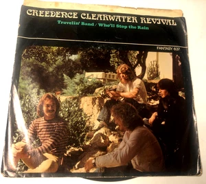 Creedence Clearwater Revival 7" Record 45 & Picture Sleeve Travelin Band / Wholl - Picture 1 of 5