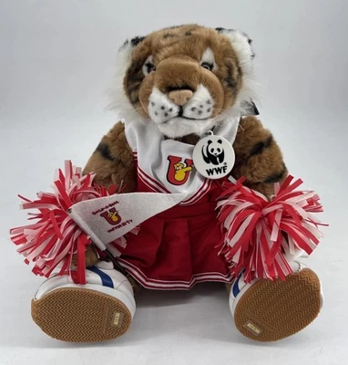 Build A Bear Tiger Plush World Wild Life Fund Series aposentado com etiquetas roupa 2001 - Imagem 1 de 4