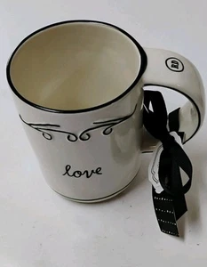 Rae Dunn "love” Mug With Design Wide Handle NEW - Picture 1 of 4