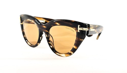 Occhiali da sole TOM FORD TF 1252 ICON collezione 52E lenti avana ambra a righe nuovi