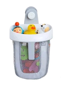 Munchkin Super Scoop hängendes Badespielzeug Organizer & Aufbewahrung mit Trockennetz - grau - Bild 1 von 7