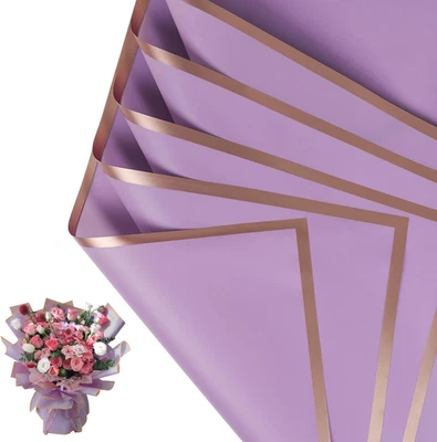 Papel de envolver flores de 20 hojas - Papel de envolver ramo floral impermeable, Flori Foto 1 de 4