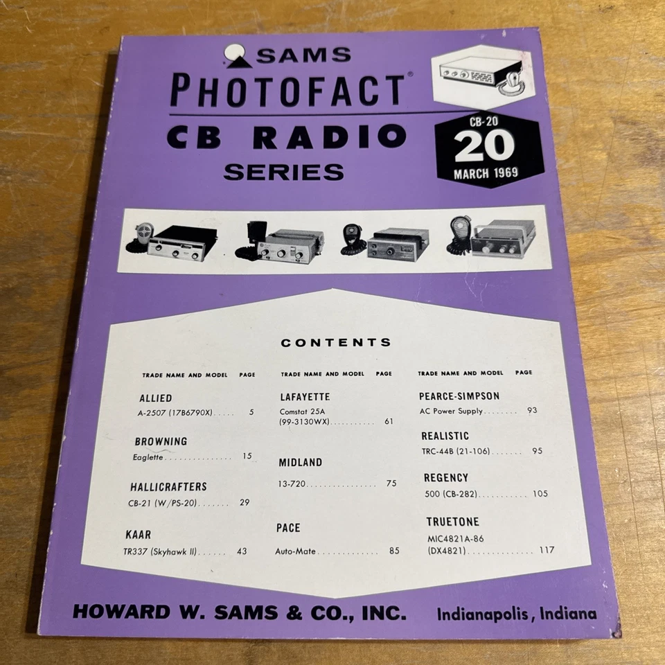 SAMS Photofact CB Radio Series Manual CB 20 March 1969 - Image 1 of 1