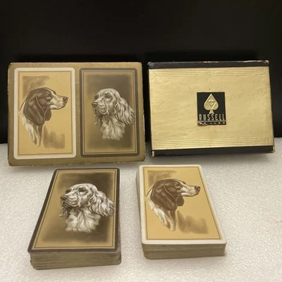 Spaniel Dog Playing Cards Deck Russell New York  - Double Deck - Dogs - Image 1 of 4