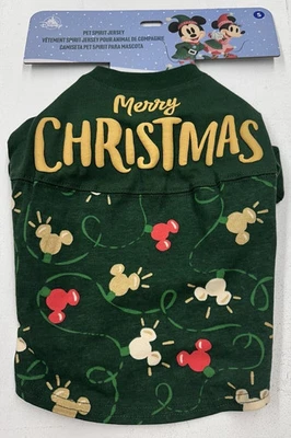 Disney Parks Merry Christmas Spirit Jersey Disney Tails Dog Pet Shirt Rare Gift - Image 1 of 4