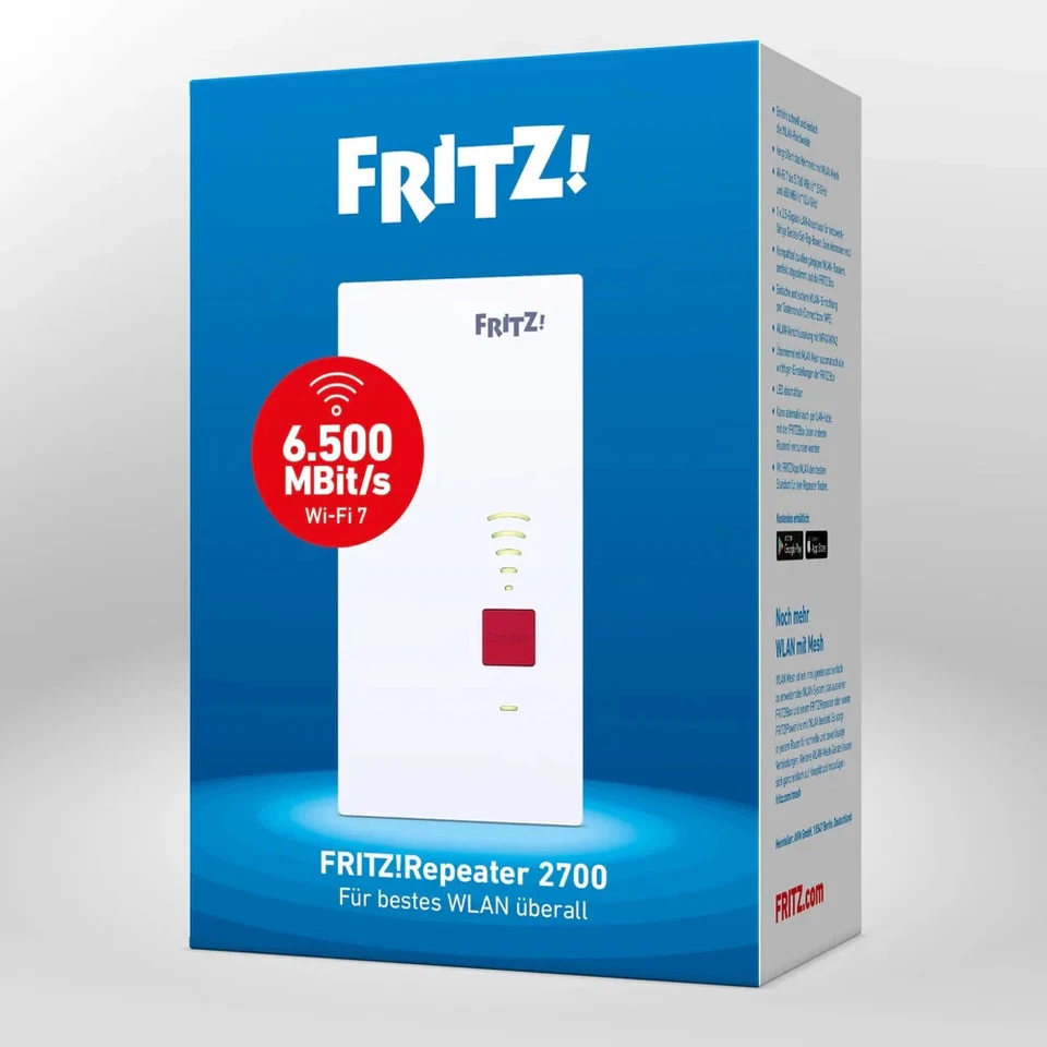 AVM FRITZ Repeater 2700 Repeater Mesh WiFi 7 6.500 MBit/s
