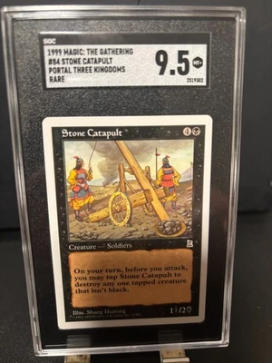 Portal Three Kingdoms Stone Catapult rare SGC 9.5 Magic MTG P3K #84 - Image 1 of 2