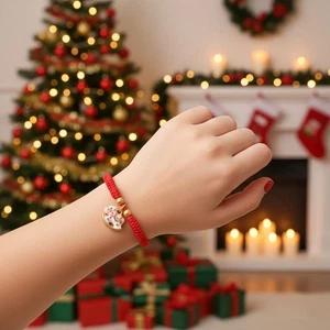 Rotes Glücksarmband aus geflochtenem Seil im chinesischen – für das Stil K6T1 - Picture 1 of 27