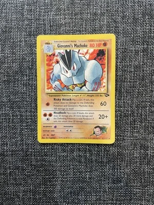 Giovanni's Machoke 42/132 Pokemon Gym Challenge Pokémon TCG Card MP Foto 1 de 3