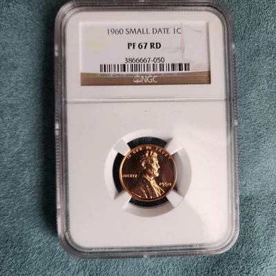 1960 Lincoln Memorial Cent Penny Small Date NGC PF 67 RD - Image 1 of 4