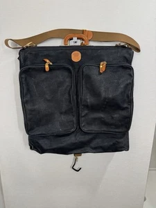 Brics Deluxe Garment Bag Leather - Made In Italy, Dark Brown And Tan - Picture 1 of 13