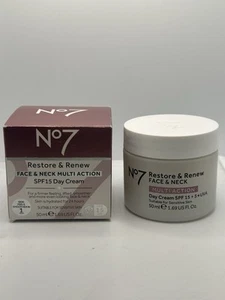 No7 Restore & Renew Face & Neck Multi-Action DAY Cream SPF 15 50ml - Picture 1 of 1