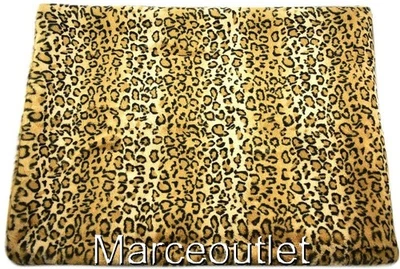 Tiro de piel sintética de conejo de doble cara Aqua Home 50" x 70" leopardo Foto 1 de 3