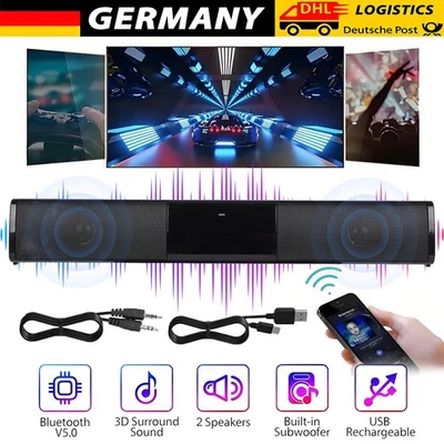 Bluetooth 5.0 TV-Soundbar-Lautsprecher Soundbar für TV Geräte,Soundbar Fernseher - Bild 1 von 4