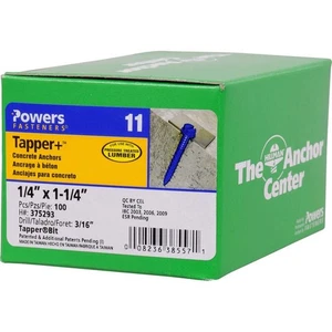 Hillman 375293 Steel Coarse Thread Hex Head Screw Anchor 1/4 Dia. x 1-1/4 L in. - Picture 1 of 3