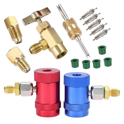 High Low Side Quick Connector Coupler Adapter Kit Fit for R1234yf R12 R22 R134A - Image 1 of 4