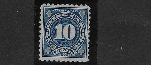 US Scott RF22, Revenue, Playing Cards, 10 Cent, Perf 10 , Used, NG, NH, F/VF - Image 1 of 1