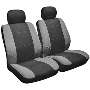 Cubiertas de asiento delantero y reposacabezas Sakura Merton negras/grises SS3633 para adaptarse a la mayoría de los autos - Imagen 1 de 4