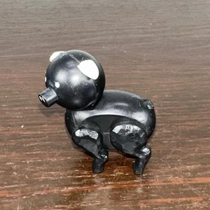 Vintage Fisher Price Little People FPLP Farm schwarzes Schwein weiße Ohren - Bild 1 von 4