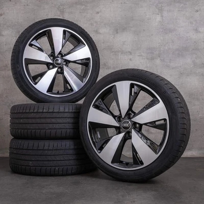 Audi A5 S5 ruedas de invierno 19 pulgadas B10 llantas 8B3601025AR negro brillant - Imagen 1 de 4