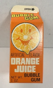 Vintage 1980’s TOPPS ORANGE JUICE BUBBLE GUM Sealed NOS - Picture 1 of 2
