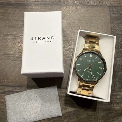 Strand by Obaku Men's Green/Gold Dial Gold Tone Watch S747GXGESG - Image 1 of 4