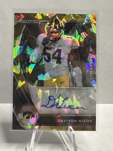 2021 Prizm Draft Picks “Daviyon Nixon” Gold Cracked Ice Auto Prizm RC