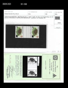 Turtle,Reptile,Wildlife,Green Turtle,Bermuda 1988 double overprint error,400Euro - Picture 1 of 1