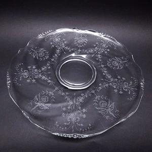 Plato de pastel Heisey Orchid Waverly 13,75 - Imagen 1 de 5