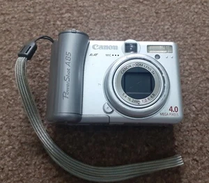 Canon powershot A85 digital camera 4MP silver no memory card so only part tested - Picture 1 of 8