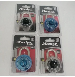 *4* Master Lock Combination Dial Padlock Black 1500D Anti Shim 1-7/8in - Picture 1 of 1