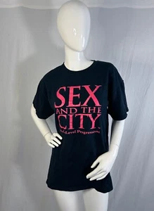 VTG Sex And The City Casino Game Y2K TV Show Promo T Shirt Sz L Black RARE - Picture 1 of 23