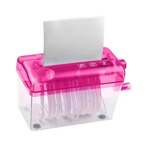 Mini Hand Shredder Portable Documents Paper Cutting Tool Home Office Desktop Sta - Picture 1 of 7